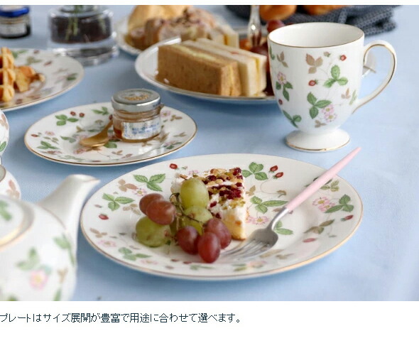 ウェッジウッドワイルドストロベリー オーバルプレートセット WEDGWOOD