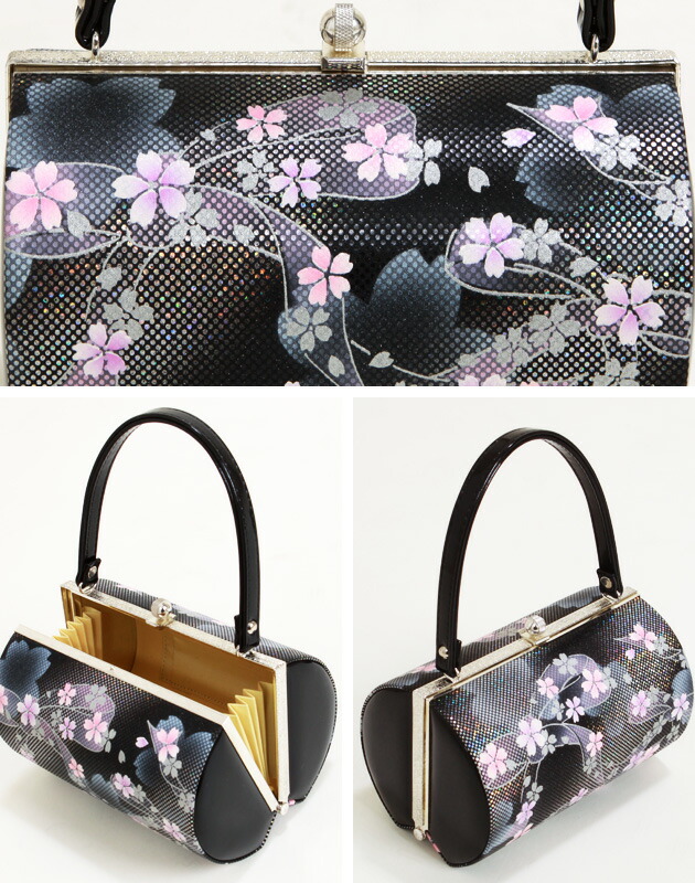 草履バッグセット【レンタル品】黒-16 草履 バッグ セット 留袖 バッグ