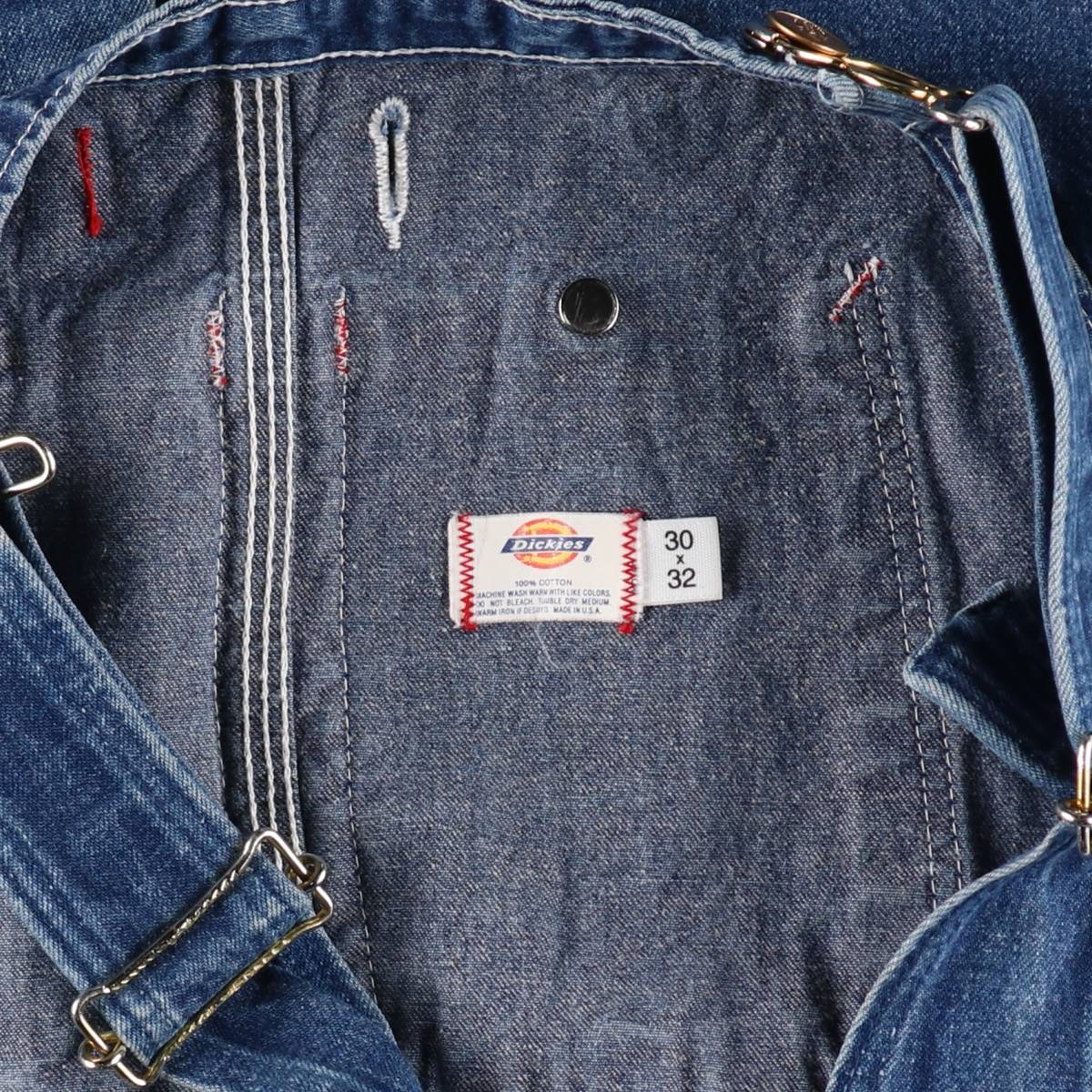 古着 90年代 ディッキーズ Dickies デニムオーバーオール USA製 メンズ