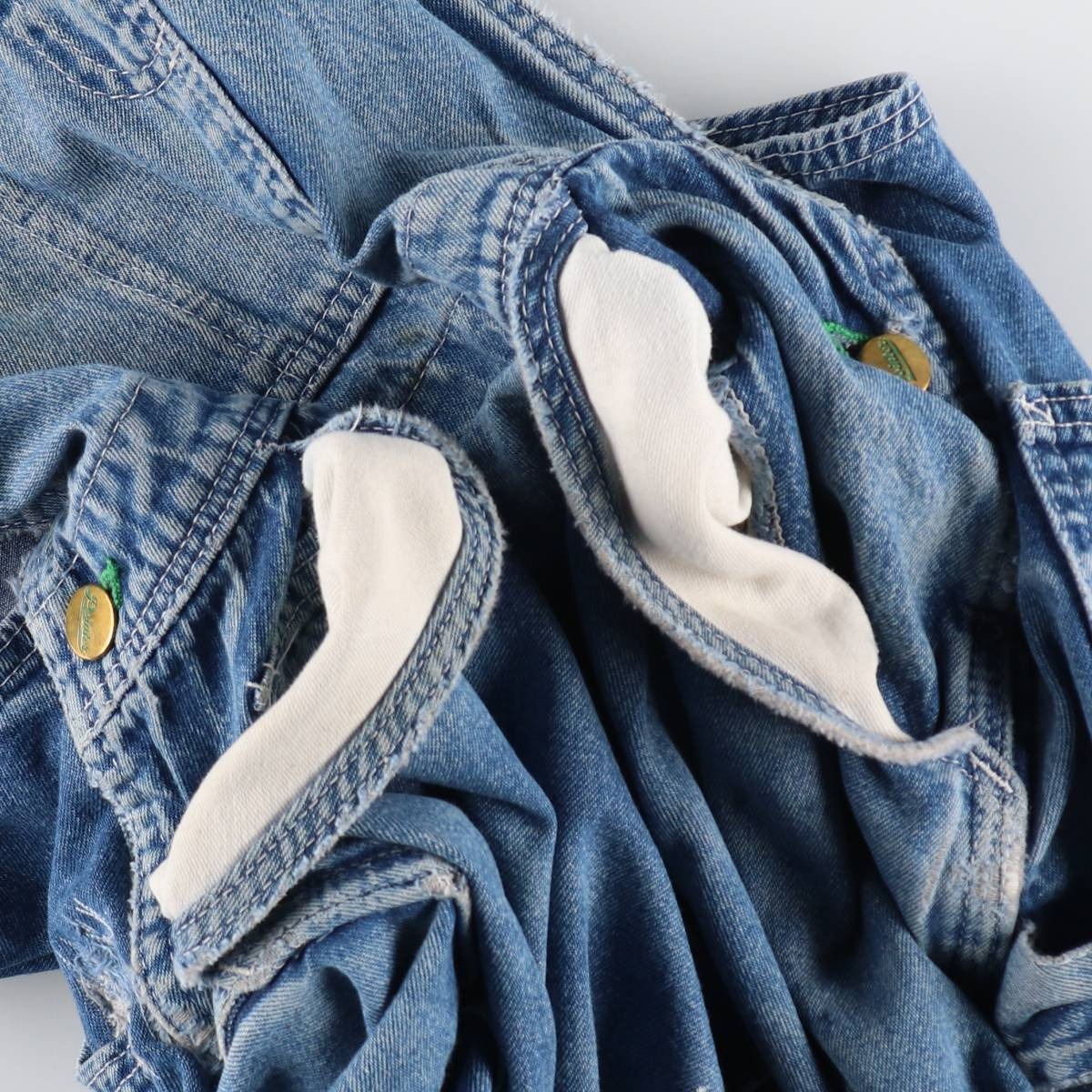 90's pointer オーバーオール ホワイトキャンバス w30 usa製 古着