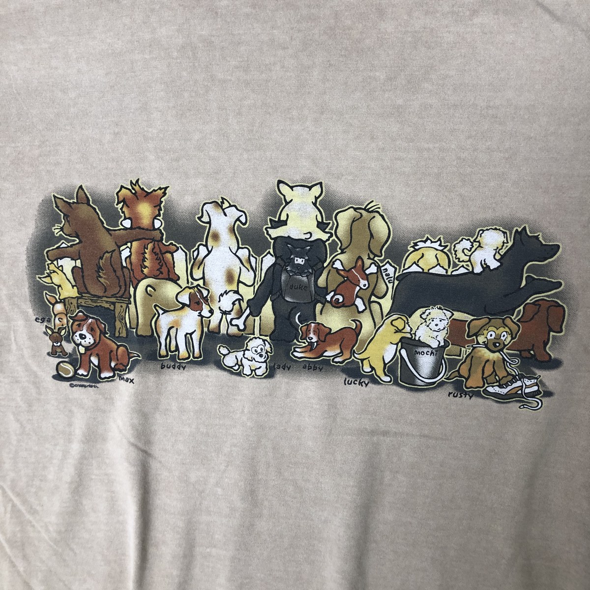 古着 90年代 クレイジーシャツ crazy shirts 犬柄 アニマルTシャツ