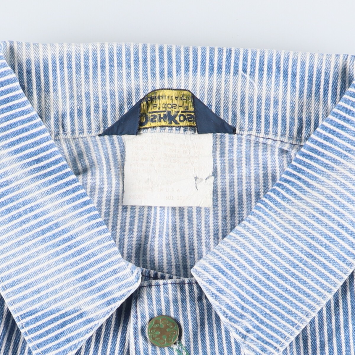 古着 80年代 オシュコシュ Osh kosh ヒッコリーストライプ デニム