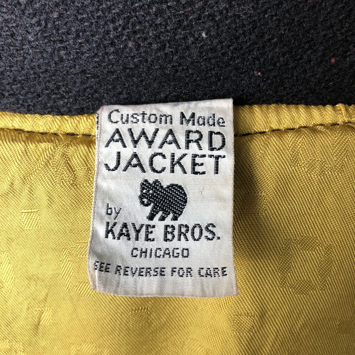 古着 70年代 KAYE BROS セーラーカラー ウールスタジャン アワード