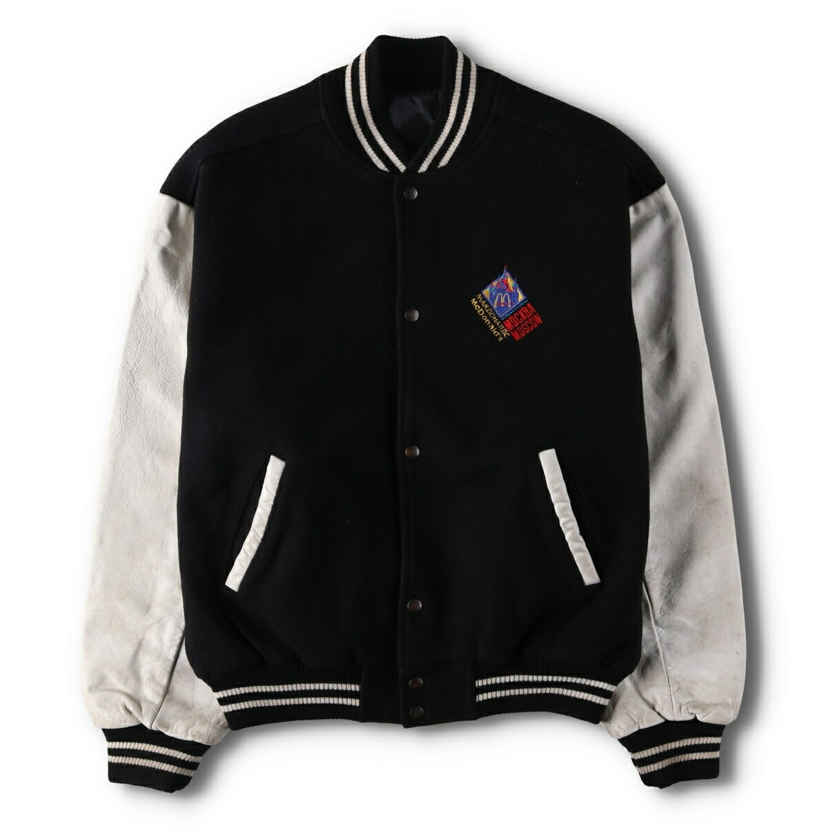 古着 90年代 MCDONALDS AUTHENTIC SPORT CANADA 袖革ウールボタン