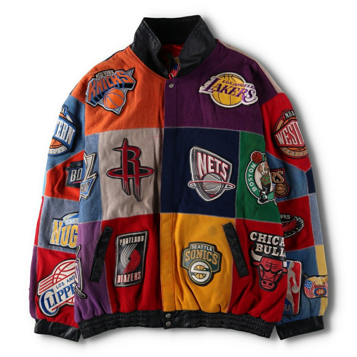 古着 ビッグサイズ 90年代 JEFF HAMILTON NBA チームワッペン 中綿入り