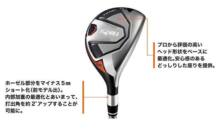 楽天市場】本間ゴルフ TW747 ユーティリティ VIZARD UT-H7