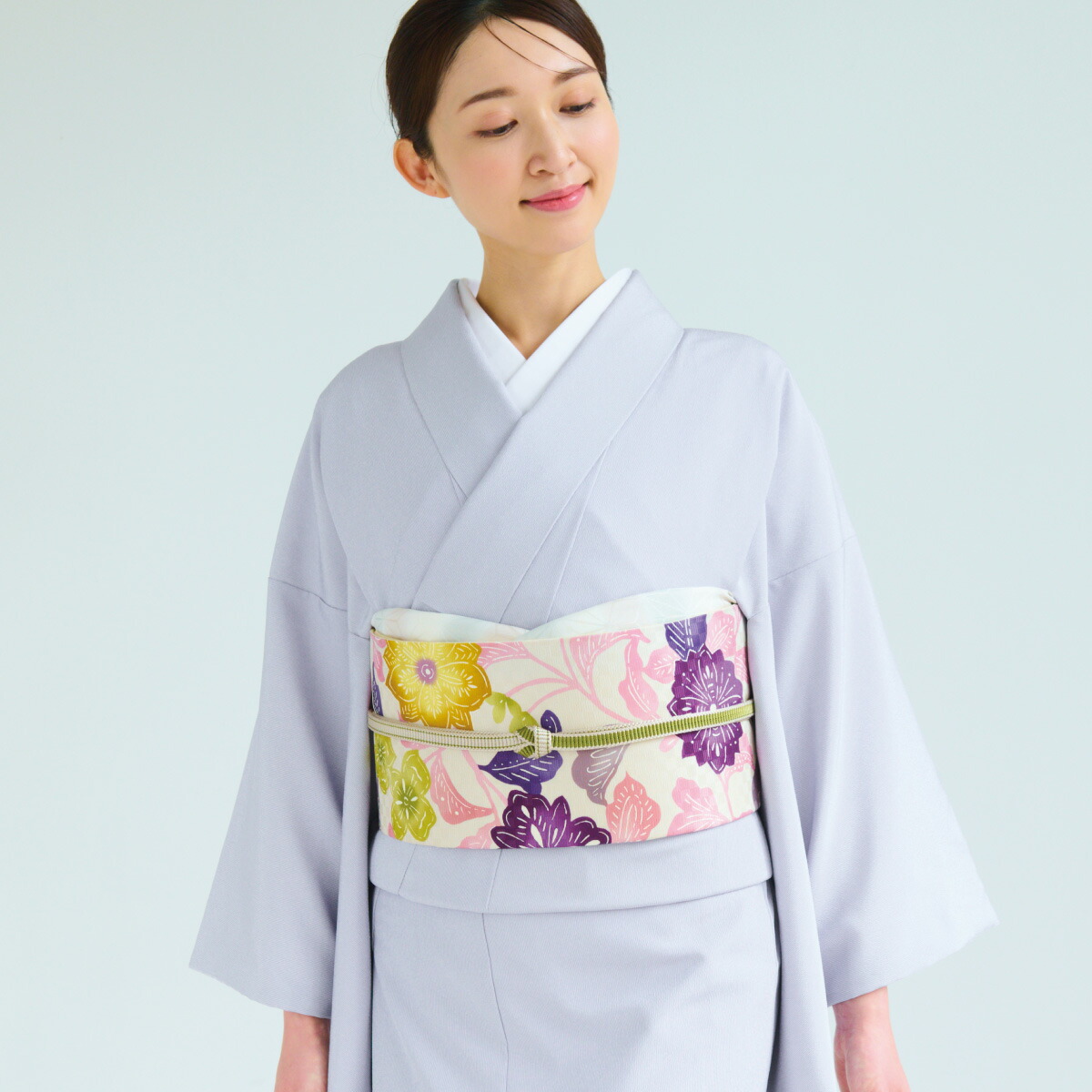 ☆25％OFF☆【CHIKUMO-千雲-】洗える着物 東レシルック江戸小紋 縞/灰