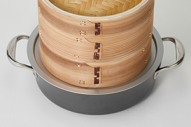 楽天市場】杉 中華せいろ 21cm 蒸し板セット[アルミ蒸し板 本体2 ふた1