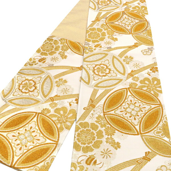 楽天市場】大光 袋帯 白 金 振袖用 仕立て上がり 正絹 西陣織 新品