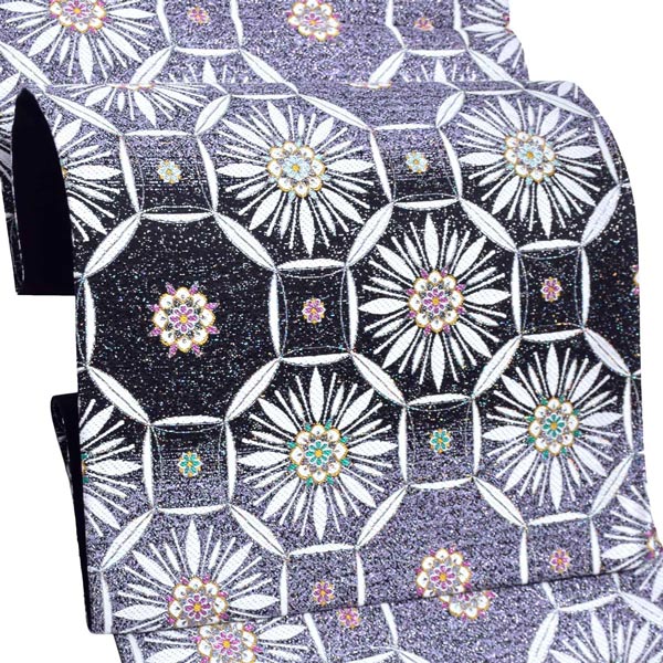 Prices down4】袋帯 礼装用袋帯 「黒地 花蜀甲紋」帯匠山下謹製 西陣