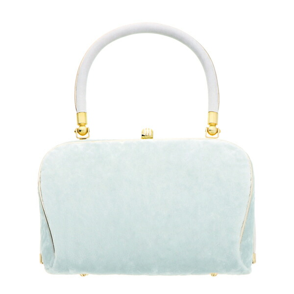 振袖草履バッグセット ベルベット 「アイスブルー」 Fサイズ(M～L