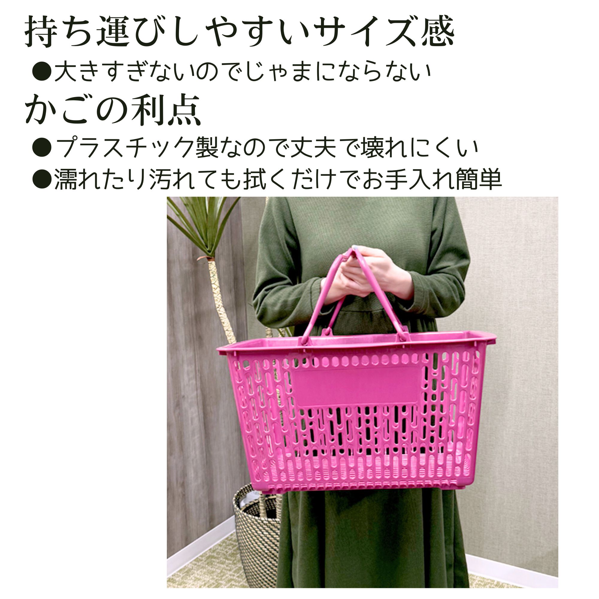 楽天市場】【3月大型SALE準備中】買い物かご SL-8N 緑 赤 青 (アイビー