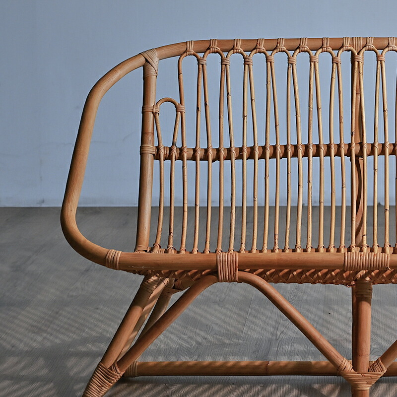 楽天市場】ラタンチェア 2人掛け ラタンソファ 110cm幅 二人用 2P