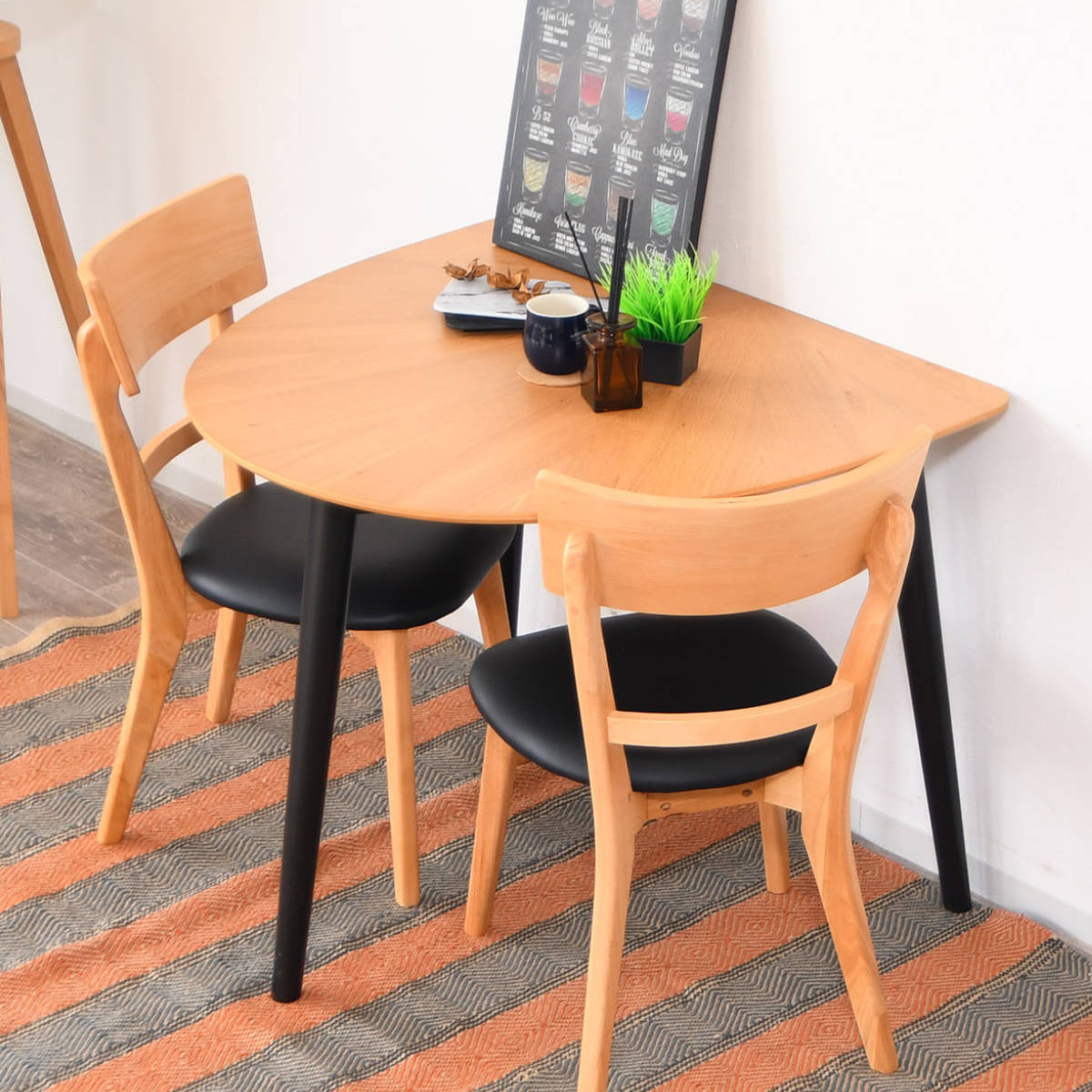 楽天市場】ダイニングテーブル 半円型 幅90cm マリヤ （ 円形 丸