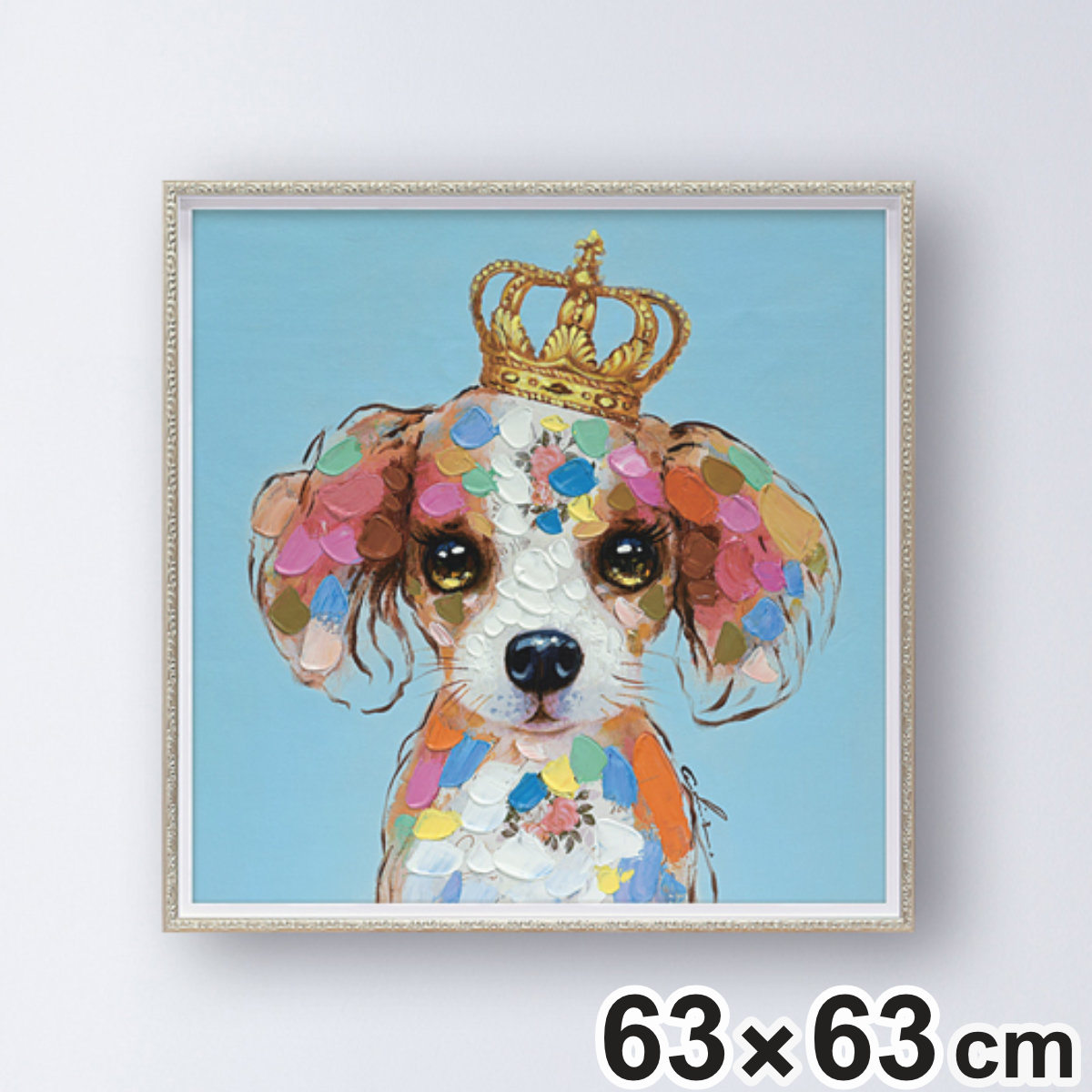 楽天市場】アートパネル オイルペイントアート 『カウ グラス』 63