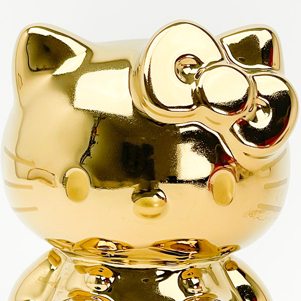 サンリオ ハローキティ 貯金箱 ゴールド sanrio(9.3cm×8.8cm×12.5cm