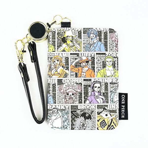 ワンピース 麦わらの一味 リール付きパスケース 定期入れ 通勤通学