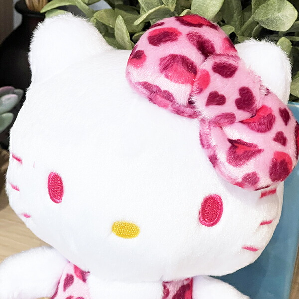 サンリオ ハローキティ ヒョウ柄 ピンク お座りぬいぐるみ インテリア
