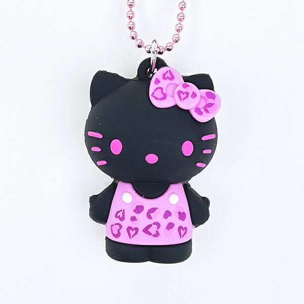 サンリオ ハローキティ ヒョウ柄シリーズ PVCマスコット ブラック 平成