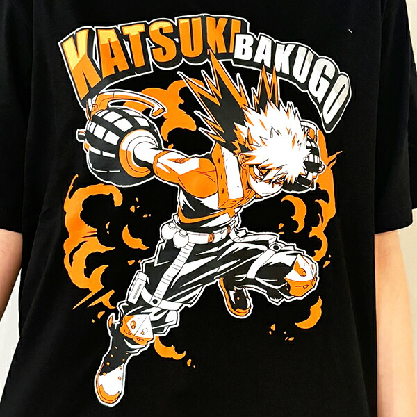 僕のヒーローアカデミア 爆豪 Tシャツ(ブラック) Lサイズ アパレル