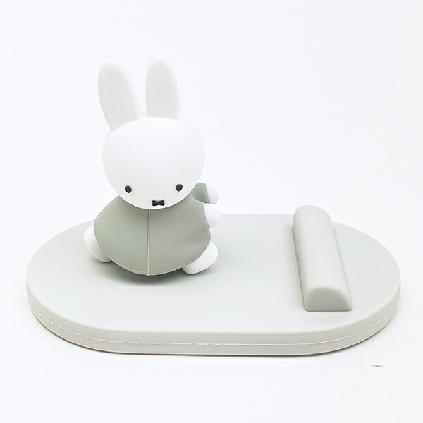 ミッフィー miffy マスコットモバイルスタンド グレー