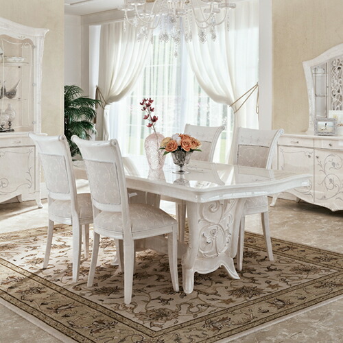 楽天市場】イタリア製 象嵌 ダイニングテーブル【艶有り オーバル