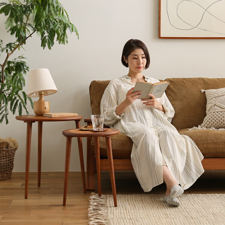 Re：CENO ネストテーブル ウッドテーブル 円形 インテリア M012 ネスト