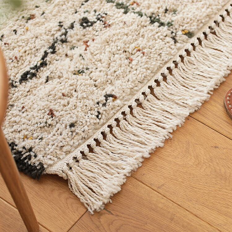 楽天市場】ラグ ラグマット BIANCA LINE-DOT 200×250 ベニワレン風