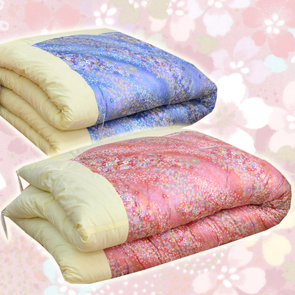 手作りふんわり綿ふとん和掛け布団シングルサイズ【日本製/オール