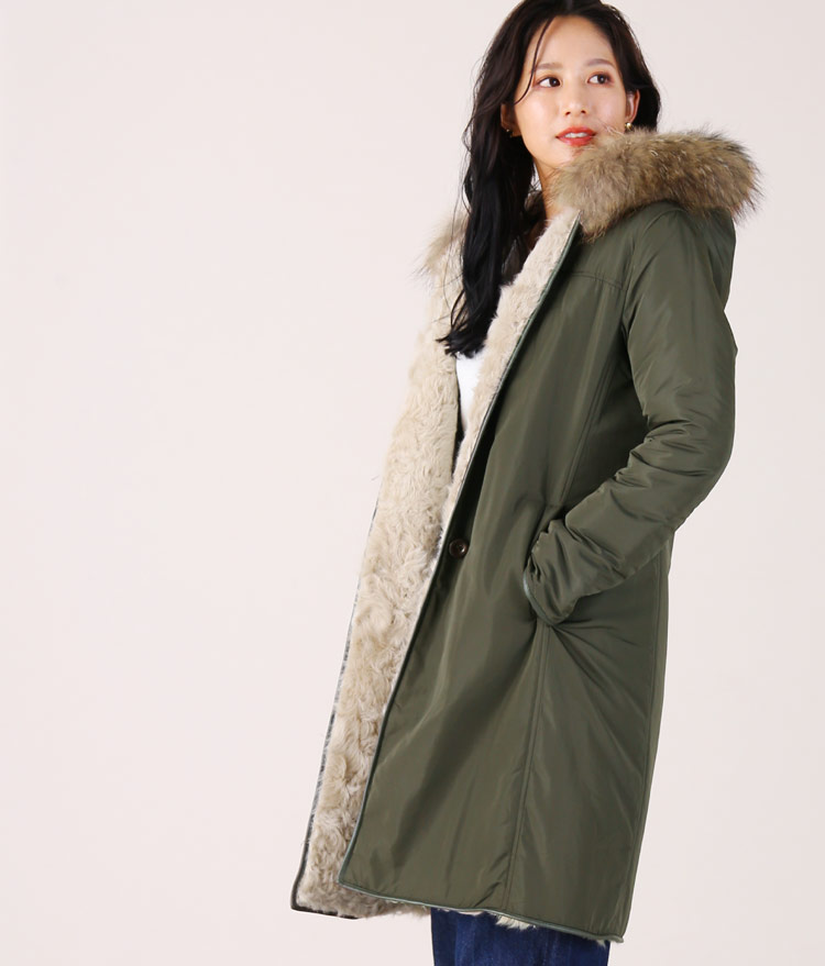 楽天市場】【40%offクーポン】レディース モッズコート ラクーンファー