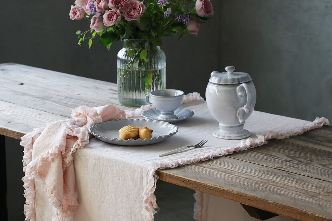 楽天市場】テーブルランナー クォーツ 40x140cm Chez moi Chic