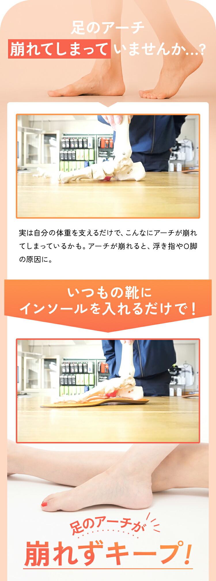 楽天市場】【3足セット】 ウォーキュット 【美脚サポートインソール