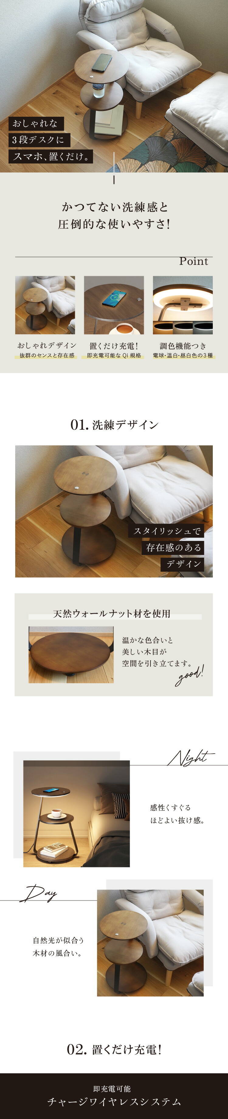 楽天市場】☆新生活セール40%OFF☆ サイドテーブル ナイトテーブル