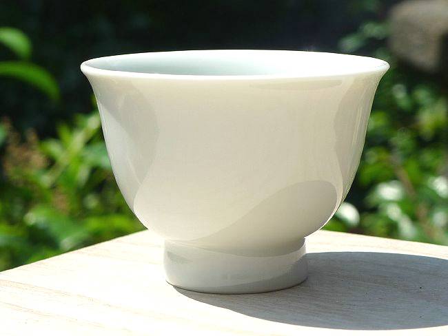 白磁煎茶碗 昭阿弥 大 - 京焼清水焼 松韻堂