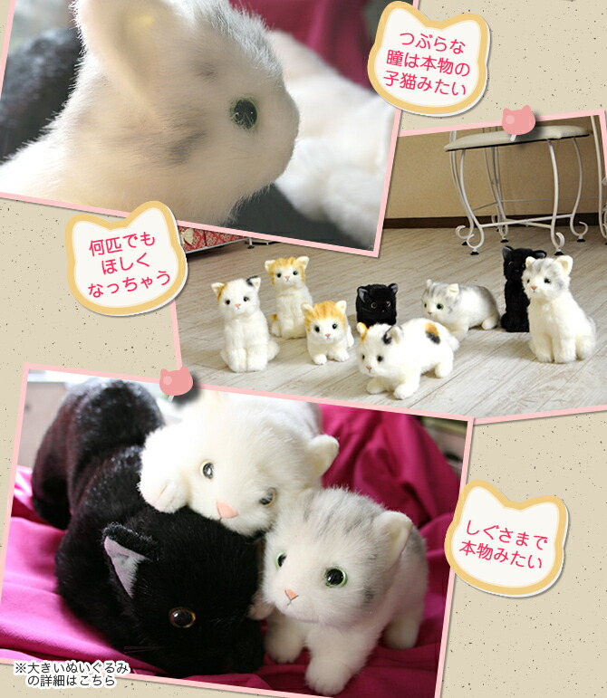 楽天市場】【N300】日本製ぬいぐるみ 猫 まるで本物みたいなリアルな