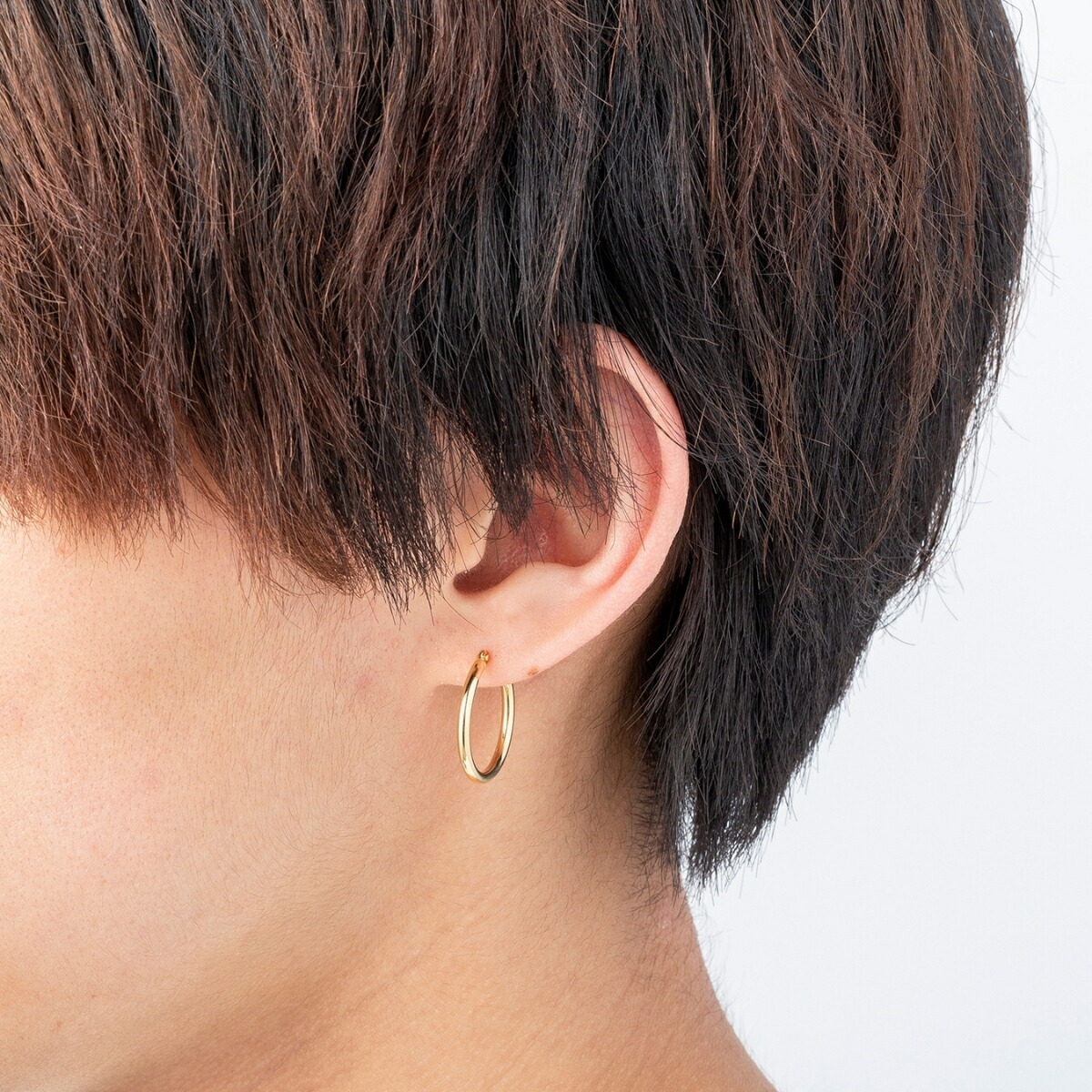 楽天市場】18金 フープピアス メンズ レディース 2mm×20mm K18 18K K18