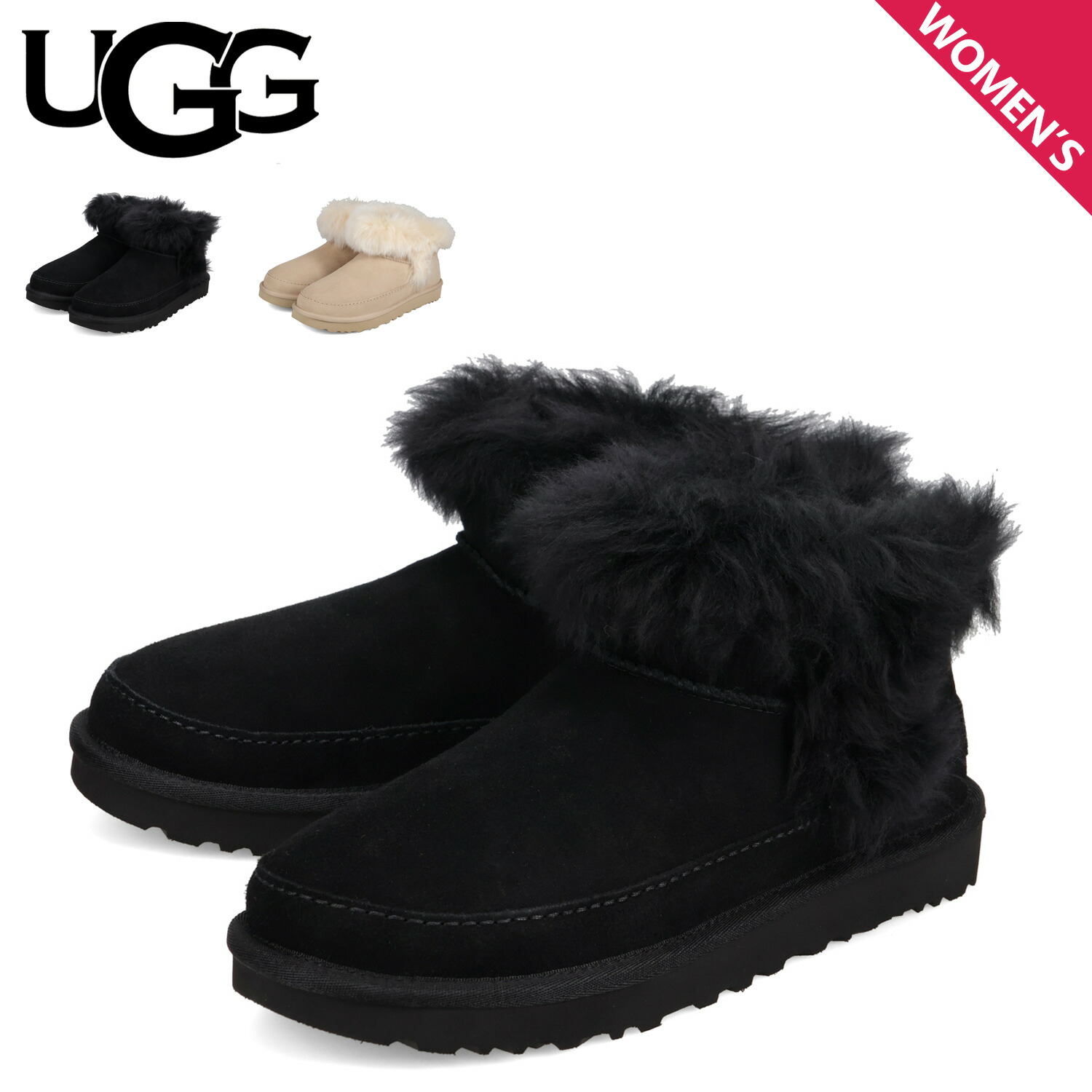 楽天市場】UGG アグ サンダル ファー サボ ルームシューズ レディース