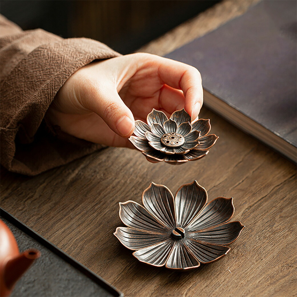 楽天市場】【ポイント10倍!3/4 20:00〜3/11 1:59】 お香立て 香皿 蓮の