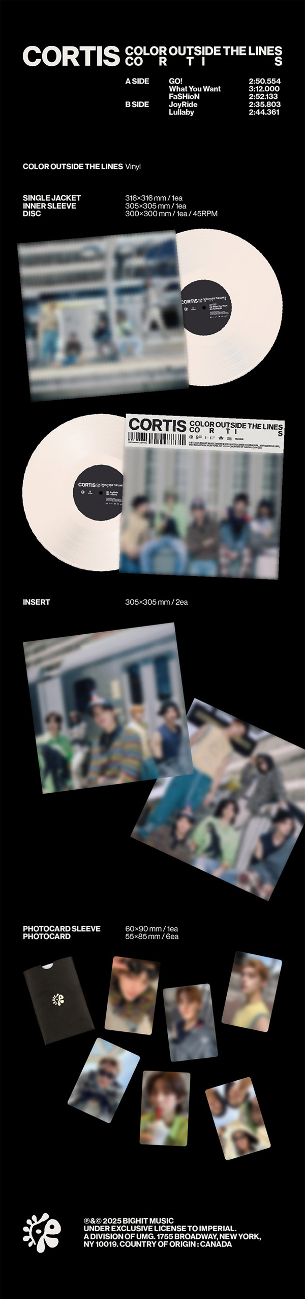 楽天市場】CORTIS Vinyl ver. [ COLOR OUTSIDE THE LINES ] The 1st EP