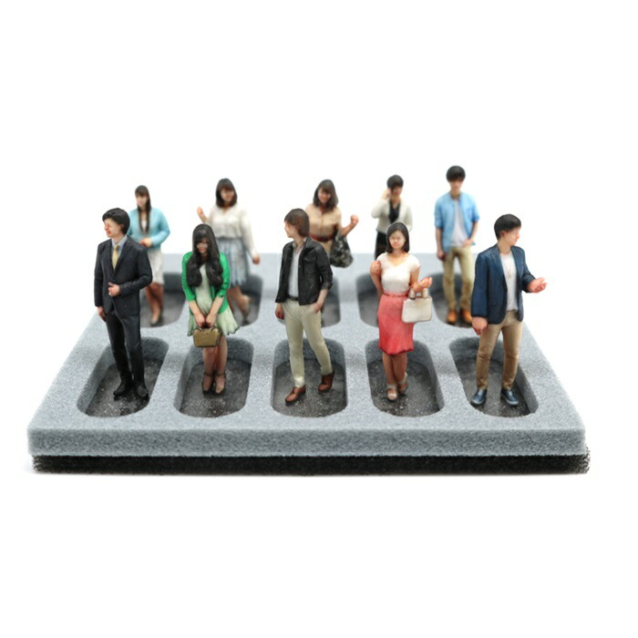 1/50 ジオラマ人形 3Dカラー 10Aセット 10体入り 55-0030 | ジオラマ