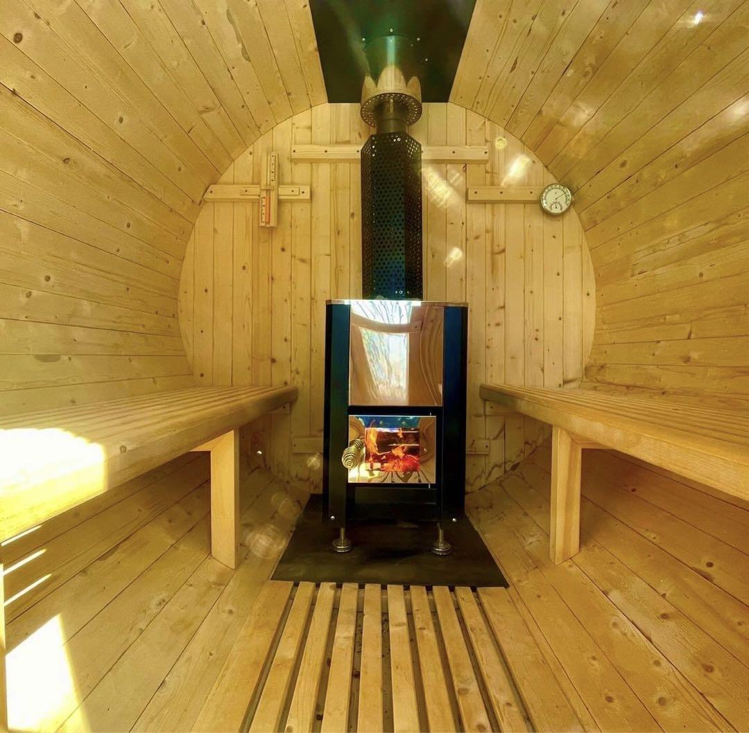 楽天市場】完成品、バレルサウナ、薪ストーブ、サウナストーン付き