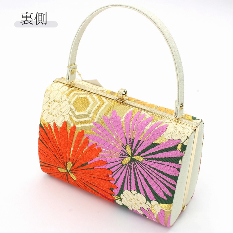 草履バッグセット 草履 バッグ 白梅 ゴールド レッド パープル 松葉