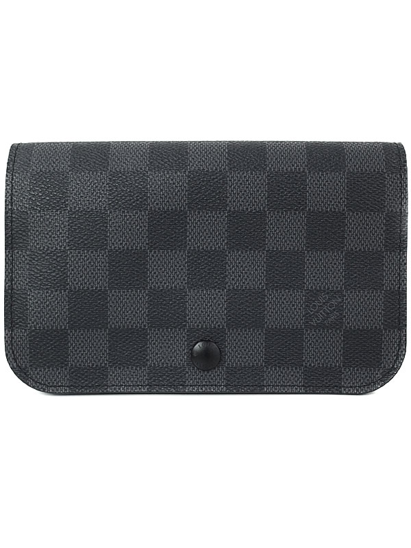 LOUIS VUITTON】【ポーチ付ベルト】ルイヴィトン『ダミエ グラフィット