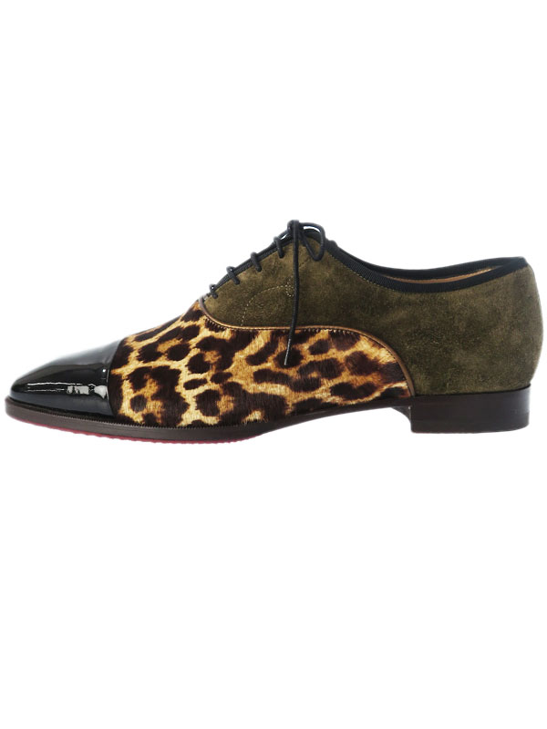 Christian Louboutin】【レオパード柄 ハラコ】【底張り済