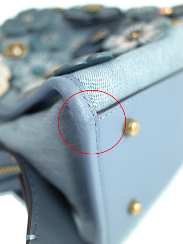 COACH】コーチ『ローグ25 ウィズ ティー ローズ デニム グラブタン