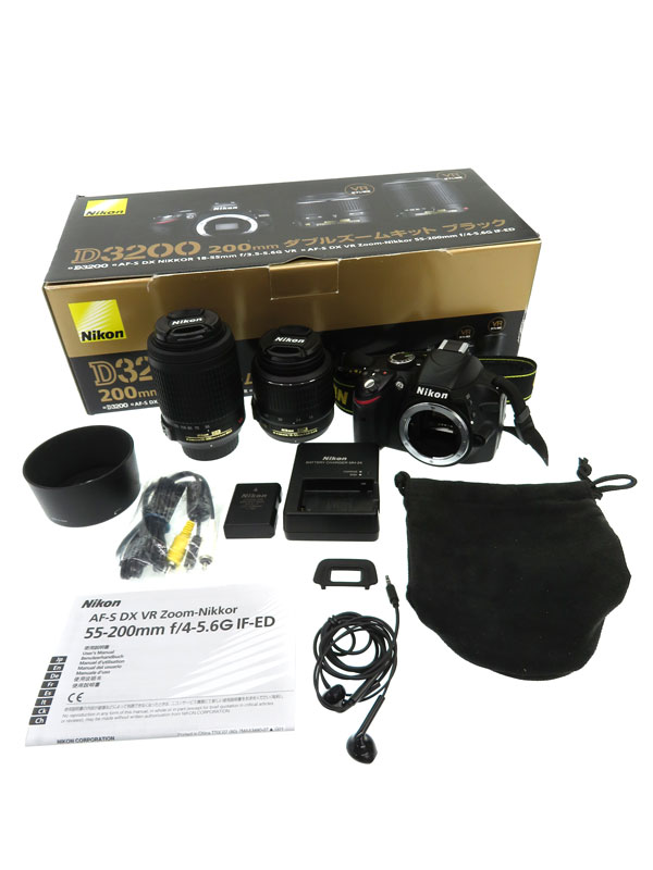 Nikon】ニコン『D3200 200mm ダブルズームキット ブラック