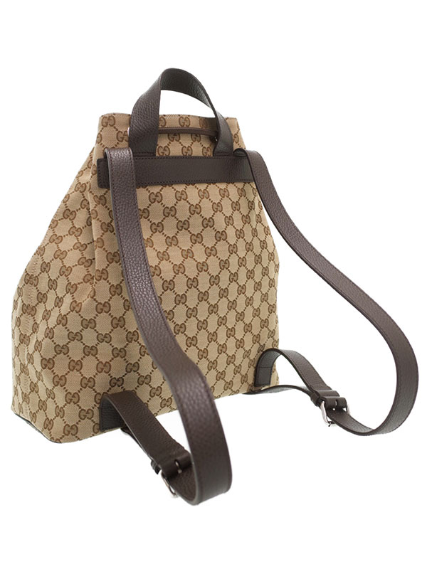 GUCCI】【アウトレット】グッチ『GGキャンバス 巾着 リュックサック