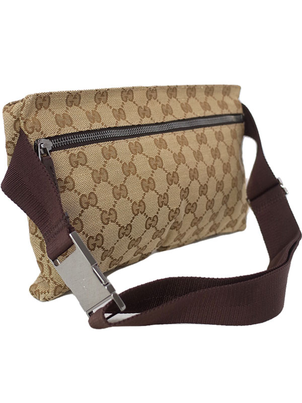 GUCCI】グッチ『GGキャンバス ウエストポーチ』28566 メンズ ボディ