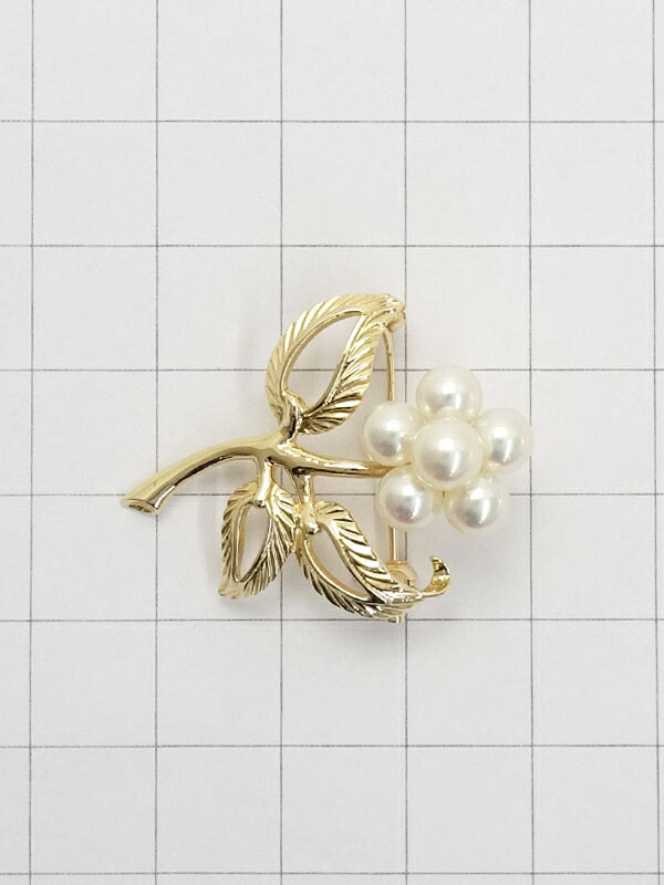 TASAKI】タサキ『K14PG フラワーモチーフ ブローチ パール』1週間保証