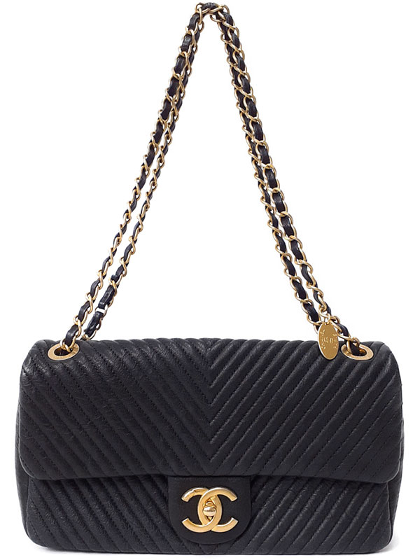 CHANEL】シャネル『Vステッチ シェブロン チェーンショルダーバッグ